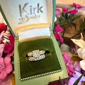 Vintage Edwardian Wedding Ring Set